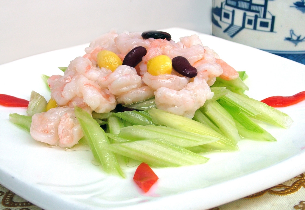 西芹炒虾仁